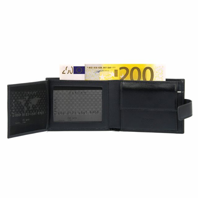 Мъжки кожен портфейл в черно