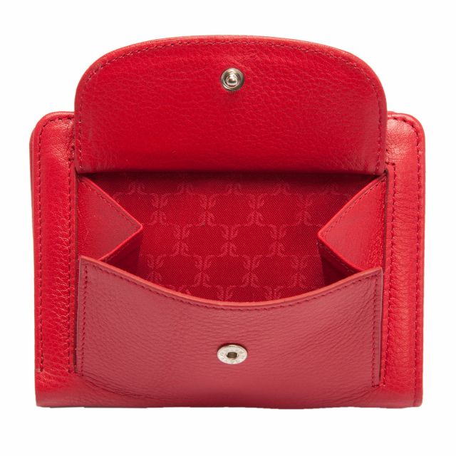 Дамско портмоне с монетник в червено