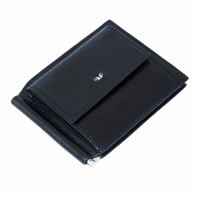 Leather money clip wallet