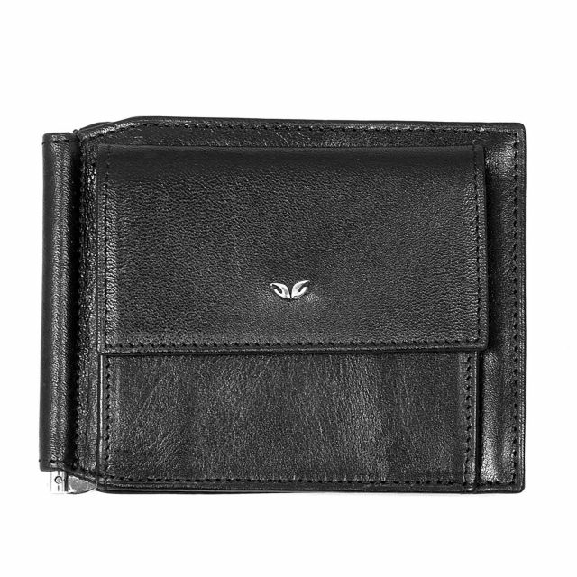 Leather money clip wallet